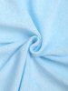 Men's Solid Color Lapel Collar Terry Cloth Textured Short Sleeves Shirt -  