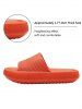 Solid Color Thick Bottom Soft Cloud Slides Bath Slippers -  