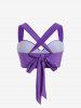 Plus Size Crisscross Underwire Push Up Swim Bikini Top -  