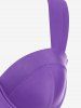 Plus Size Crisscross Underwire Push Up Swim Bikini Top -  