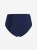 Robe de Bain à Taille Haute sans Dos de Grande Taille avec Nœud Papillon - Bleu profond L | US 12