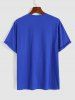 Cartoon Space Bear Pattern Short Sleeves T-shirt -  