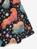 Gothic Star Cloud Ghost Print Crisscross Cami Dress -  