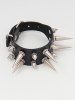 Gothic Rivet PU Leather Buckle Bracelet -  