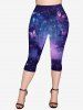 Gothic Galaxy Butterfly Unicorn Forest Print Pockets Capri Leggings -  