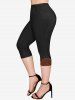 Gothic Paisley Print Pockets Capri Leggings -  