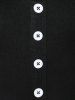 Plus Size Flower Print Buttons Tulip Hem Cami Dress -  