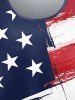 Plus Size Patriotic American Flag Print T-shirt -  
