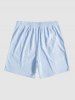 Jacquard Terry Cloth Textured Drawstring Sweat Shorts -  