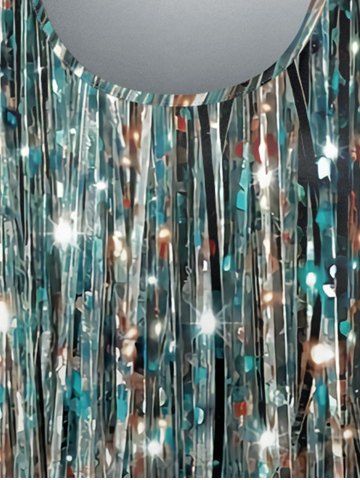 Plus Size Glitter Sparkling Sequin Print T-shirt