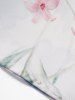 Flower Print Sphaghetti Strap Dress and Lace Up Cropped Top Outfit -  