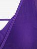 Plus Size Ruched Mesh Sleeves One-piece Swimsuit -  