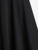 Robe de Soirée Ligne A Panneau en Dentelle de Grande Taille à Manches Bouffantes - Noir 5x | US 30-32
