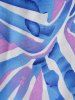 Off The Shoulder Allover Print Puff Sleeve Flounce Vacation Midi Dress -  