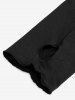 Gothic Mesh Panel Surplice High Neck Asymmetrical T-shirt -  