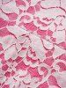 Colorblock Lace Overlay Handkerchief Lace Up Crisscross Casual Midi Dress -  