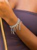 Faux Rhinestone Tassel Fashion Charm Bracelet -  
