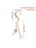 Boucles D'oreilles de Fausses Perles avec Cordelières - Blanc 