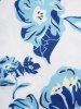 Plus Size Allover Print Lace Top Short Sleeve Casual Top -  