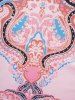Paisley Print Fringed Asymmetric Tank Top -  
