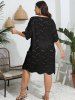 Robe Couverte Evidée Au Crochet de Grande Taille - Noir Taille Unique