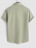 Slogan Rose Pattern Short Sleeves Shirt -  