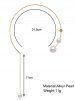 Faux Pearl Fashion Pendant Necklace -  