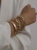 4Pcs Vintage Chains Twist Bracelets -  