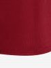 T-shirt Croisé de Grande Taille à Manches Courtes - Rouge 2XL