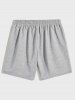 Cartoon Bear Letter Graphic Pattern Sweat Shorts -  