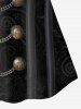 Plus Size 3D Buttons Chains Print Cami Top (Adjustable Shoulder Strap) -  