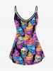 Gothic Skulls Ice Cream Print Cami Top(Adjustable Shoulder Strap) -  