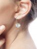 Concave Metal Drop Earrings -  
