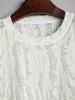 Casual Party Short Sleeves See Through Distressed Textured Summer T Shirt -  
