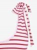 Plus Size Tie Striped Tank Top -  