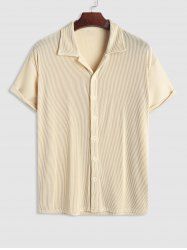 Textured Ribbed Short Sleeves Shirt -  