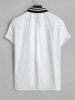 Casual Short Sleeves California Letter Lapel Collar Summer Baseball Shirt -  