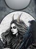 Gothic Demon Girl Skull Eagle Print T-shirt -  