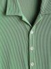 Textured Ribbed Short Sleeves Shirt -  