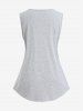 Plus Size Marled Pleated Tank Top -  