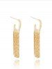 Boucles D'Oreilles en Forme D'G à Frange - d'or 