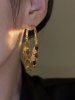 Boucles D'Oreilles Goutte D'Eau Design avec Frange - d'or 