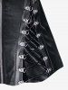 Plus Size 3D Lace Up Zipper Print Cami Top (Adjustable Shoulder Strap) -  
