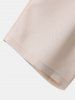 Solid Color Short Sleeves Shirt and Casual Shorts Two Pieces Set -  