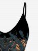 Gothic Wizard Crown Snake Print Cami Top (Adjustable Shoulder Strap) -  