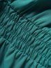Ruffles Flounce Solid Color Elastic Waist Tank Top -  