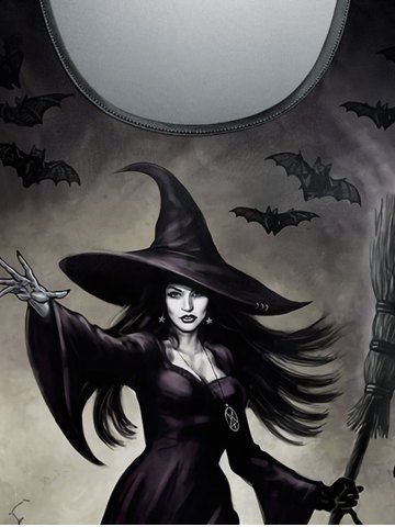 Halloween Plus Size Witch Bat Branch Broom Print Short Sleeves T-shirt