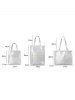 Women's Casual Daily Letter Pattern Waterproof PVC Shopper Work Office Tote Bag -  