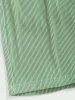 Short Bermudas Côtelé Texturé en Couleur Unie à Cordon - Vert clair L