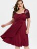 Robe Tulipe Pailletée Brillante Grande Taille - Rouge foncé 5x | US 30-32